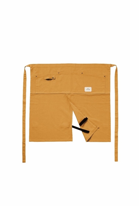 オーガニックコットンワークエプロン(ハーフ) イエロー