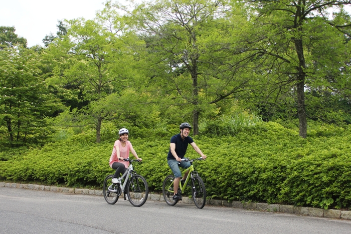 高原の風を感じながら走るサイクリング