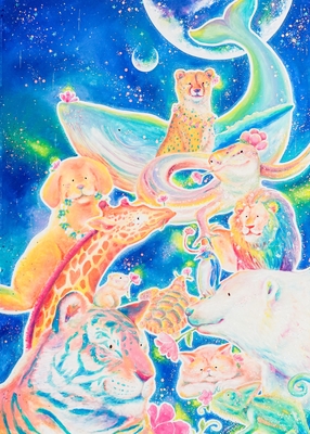 『愛と宇宙の狭間』メインビジュアル | 富田紋香《愛が溢れてる》2024