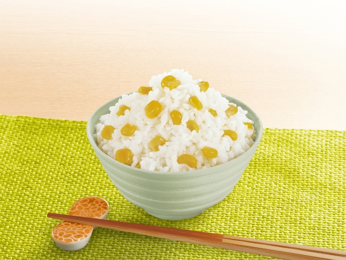 「安心米 とうもろこしご飯」調理例