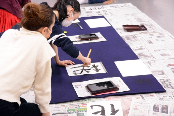 書道の様子