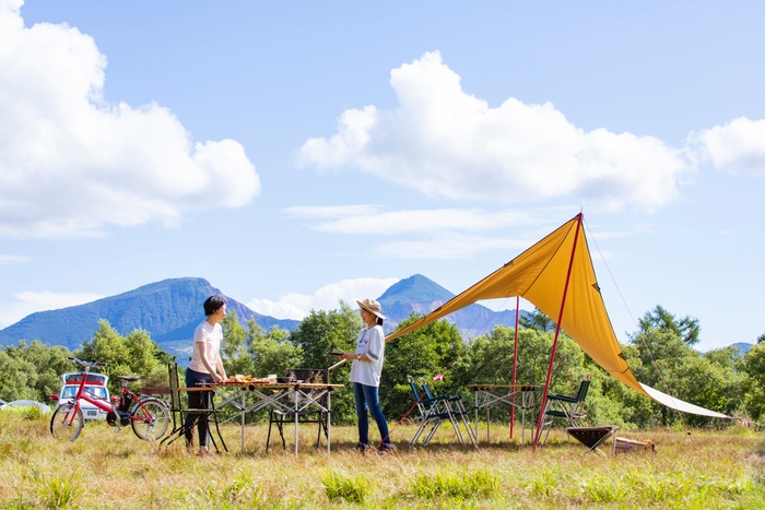 大自然のど真ん中、オープンエアーでキャンプ!