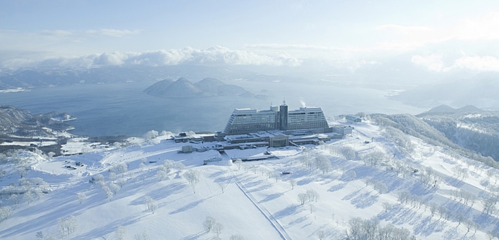 標高625mの山頂より、洞爺湖を一望。