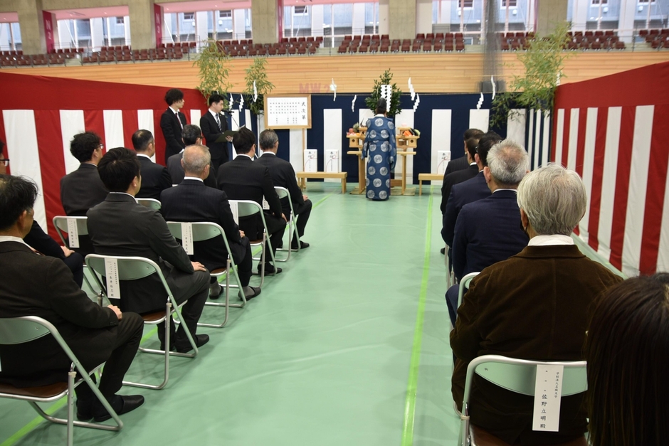 竣工式で執り行われた神事
