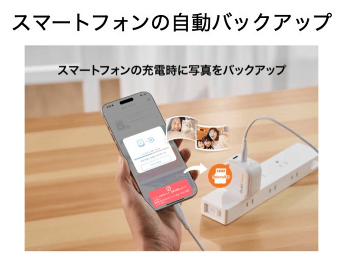 スマートフォンの自動バックアップ