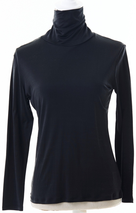 ハイネック長袖シャツ 黒