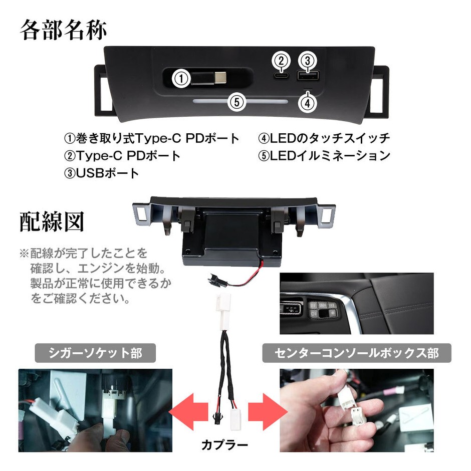 MAXWIN K-USB03-ALP40 製品特徴：各部名称・配線図