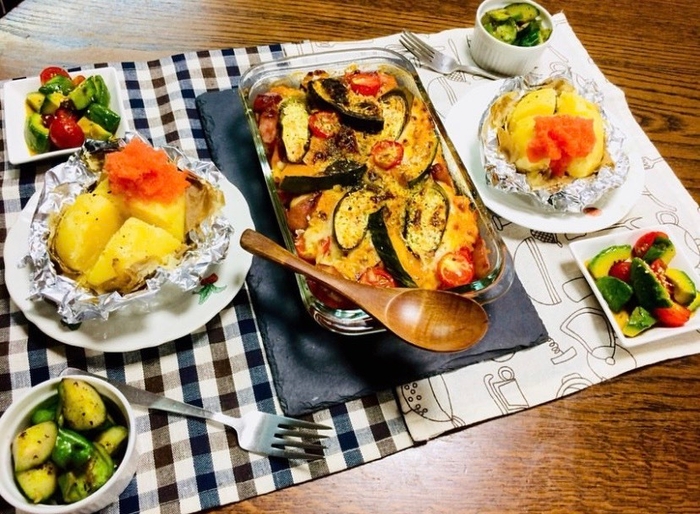 ゴヒイキで届いたお野菜で作ったグラタン・じゃがバター