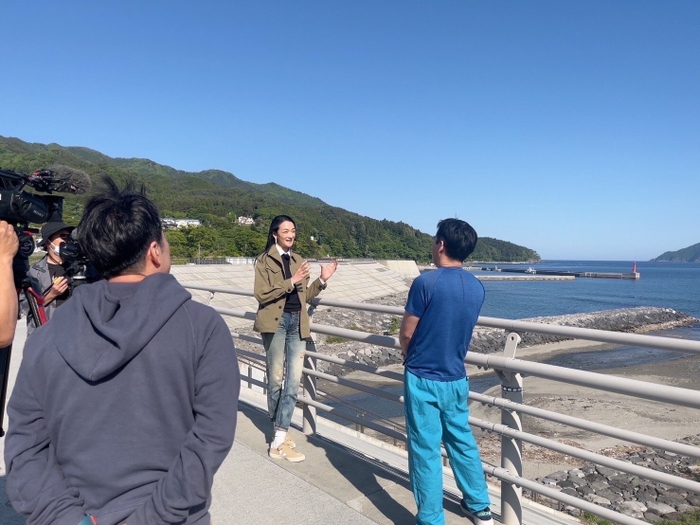 冨永愛さんロケ画像