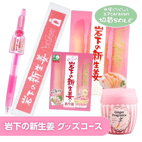 「岩下の新生姜グッズコース」セット内容