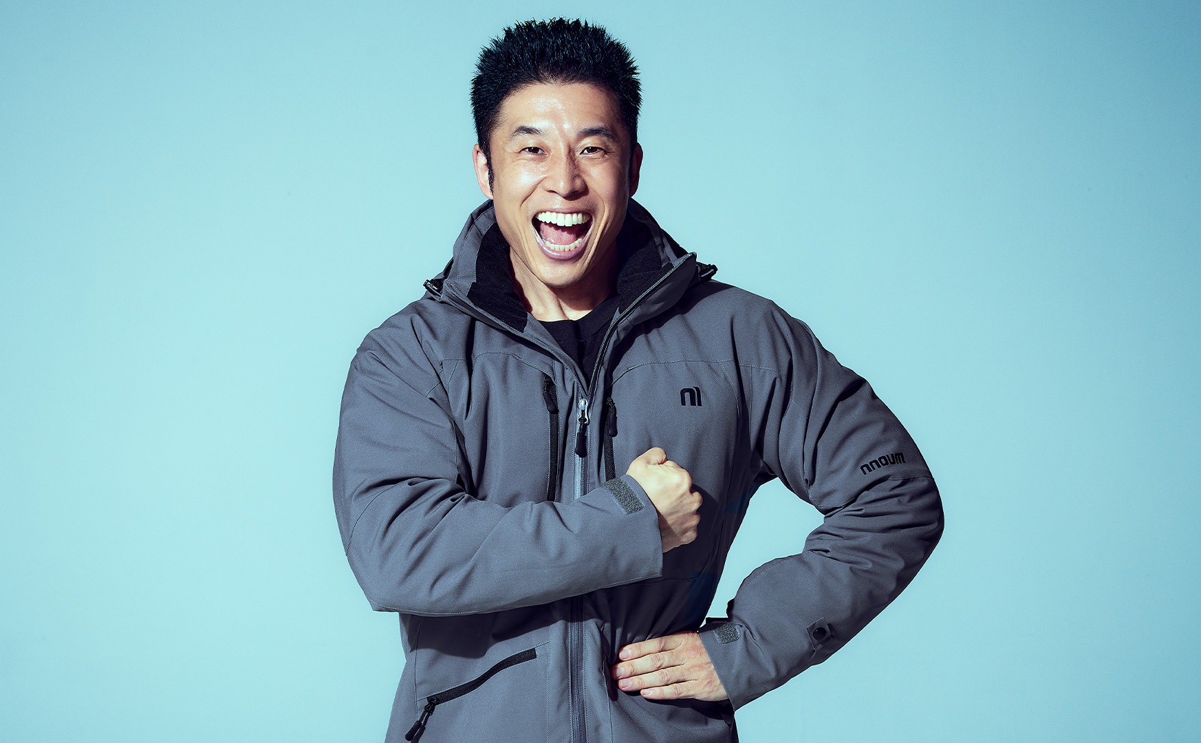 タナベスポーツプライベートブランド「nnoum(ノアム)」を着用するなかやまきんに君