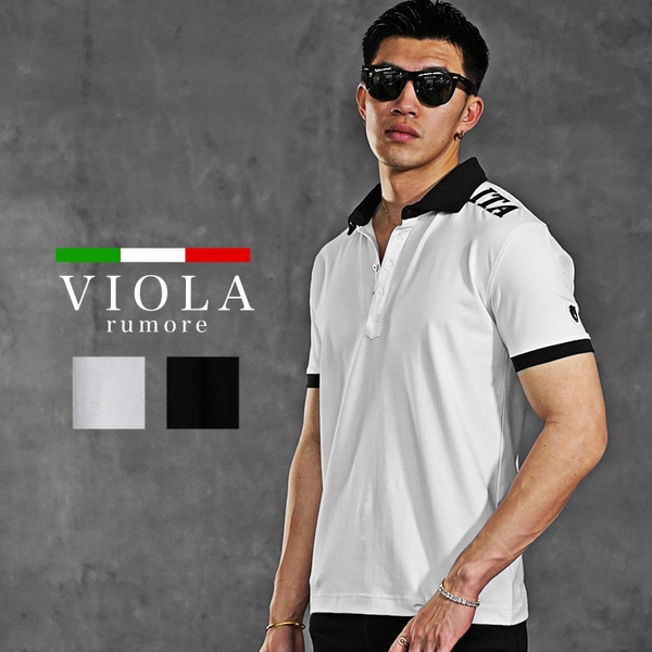 切替ポロシャツ トップス