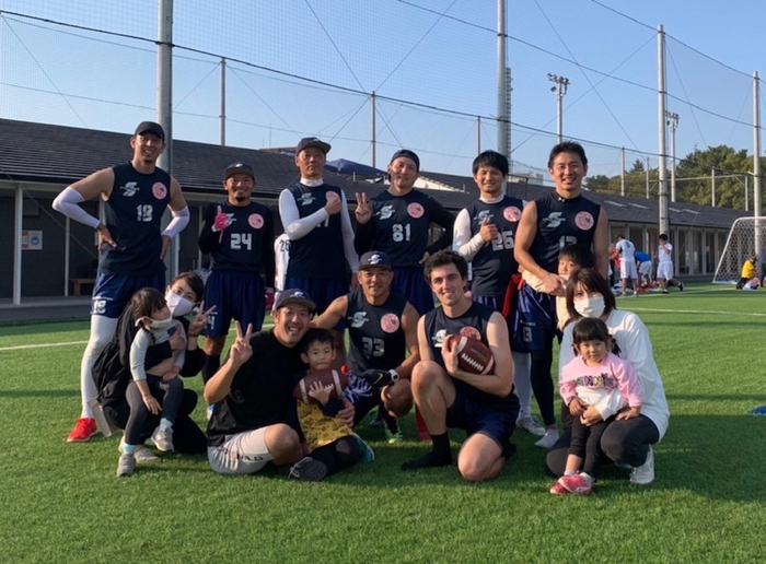 フラッグ・フットボールの試合＠鶴舞公園に参加。2試合とも活躍できて楽しい思い出になりました（ジョシュさん）