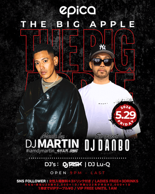5月29日(金) THE BIG APPLE