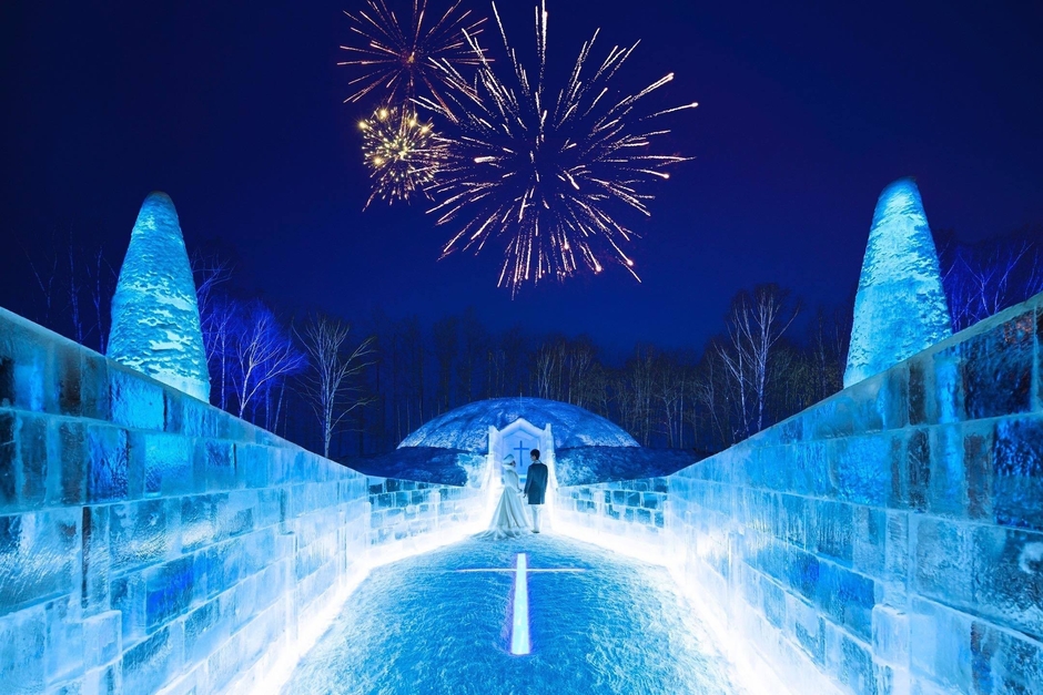 【トマム】氷の教会 イメージ花火