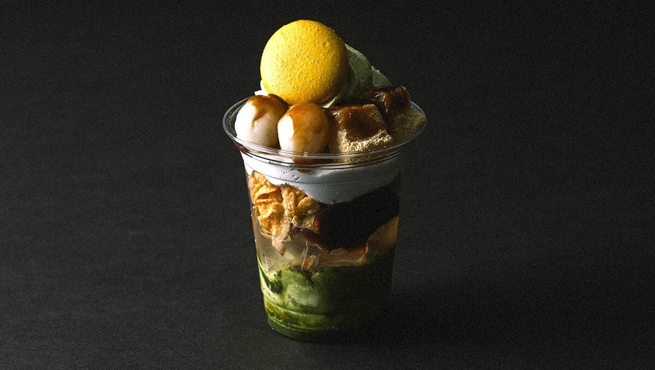 「Confiture H」による「月見ノスイーツ」/「月見パフェ抹茶」