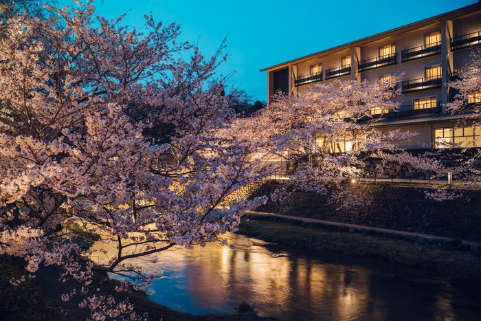 桜が眼前に広がる温泉旅館「界 長門」