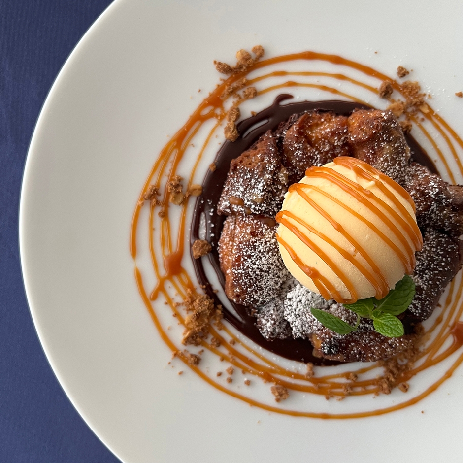 グレーズドドーナッツブレッドプディング