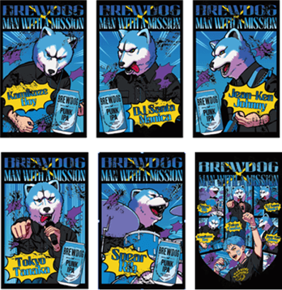 BREWDOG × MAN WITH A MISSION コラボステッカー(全6種)
