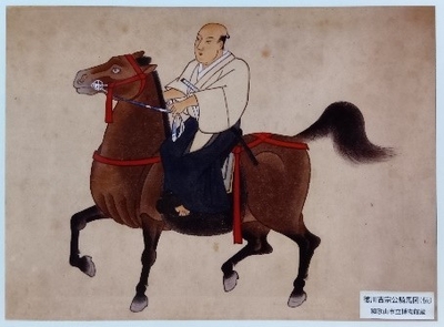 展示パネル例 徳川吉宗公騎馬図（伝） 和歌山市立博物館蔵
