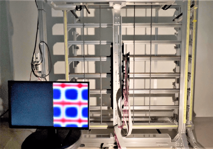 図1 2次元スキャナーによる計測の様子