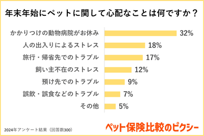 年末年始にペットに関して心配なことは何ですか?