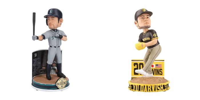 イチロー氏、ダルビッシュ有選手のボブルヘッド