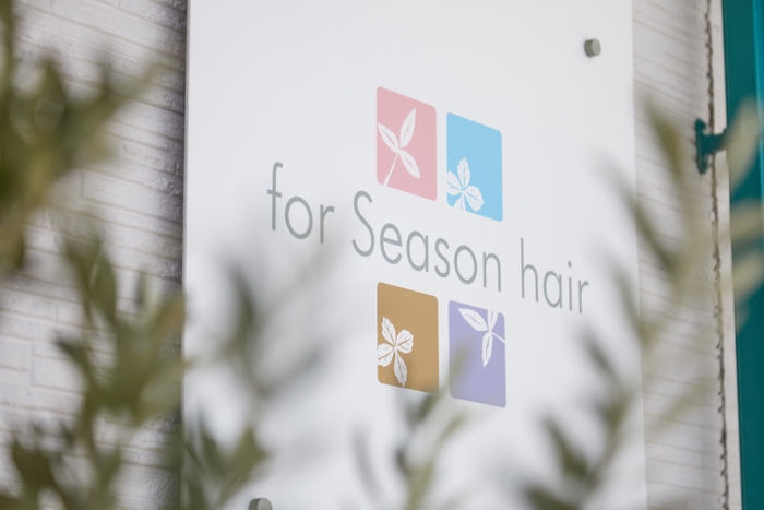 for Season hair　店頭看板