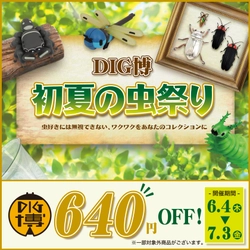 DIG博公式オンラインストアで 6月4日より「DIG博 初夏の虫祭り」を開催　 「オオムラサキの幼虫ソフビ ムーちゃん」 「トガシユウスケ デザインソフビ アダンソンハエトリ」など お買い得商品を全力でご提供!!