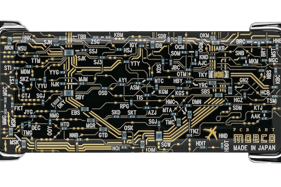 ICカードクリップ　東京回路線図　黒　アップ