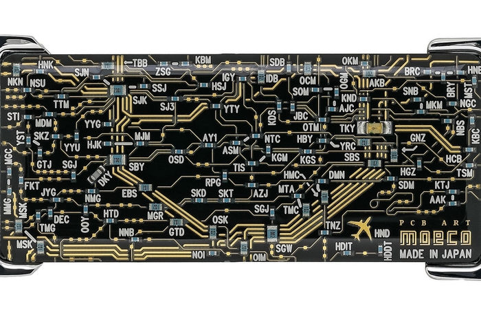 ICカードクリップ　東京回路線図　黒　アップ