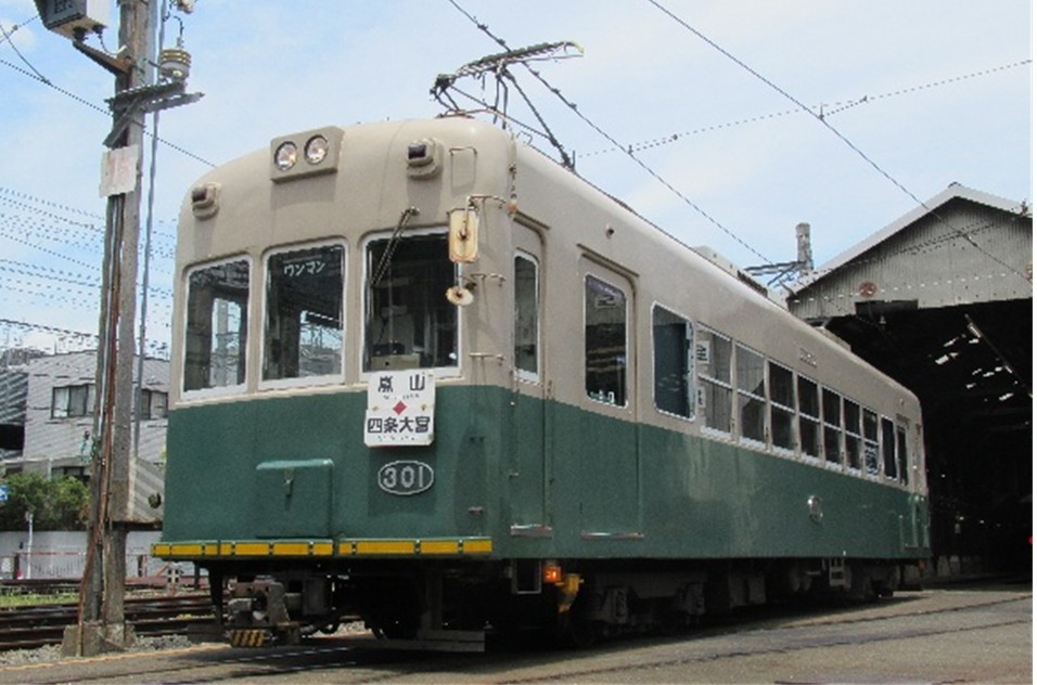 55年間の長きにわたり京のまちを走り続けてきた車両
嵐山線 モボ301形 運行開始55周年イベントの開催