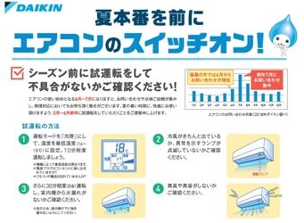 エアコン購入者の8割以上が 「夏より前に取り付ければ良かった」と回答！？ 「スイッチオン」で不具合がないか早めに確認！ 余裕をもって暑さへの備えを