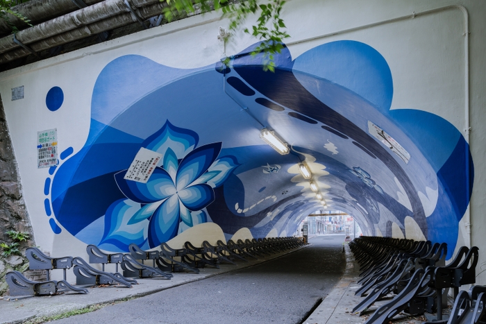 Mural by HITOTZUKI Courtesy of Shibuya Arrow Project