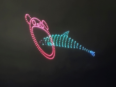 500機のドローンショー