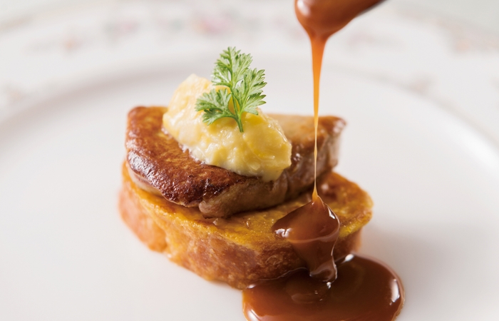 【ディナー限定】フォアグラのポアレ フレンチトースト添え