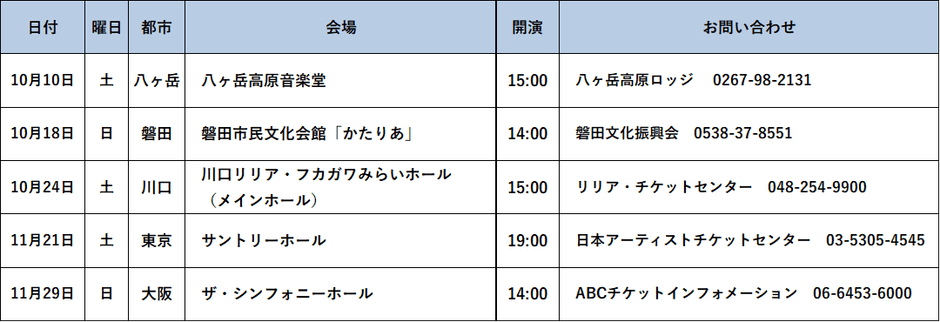 スケジュール表