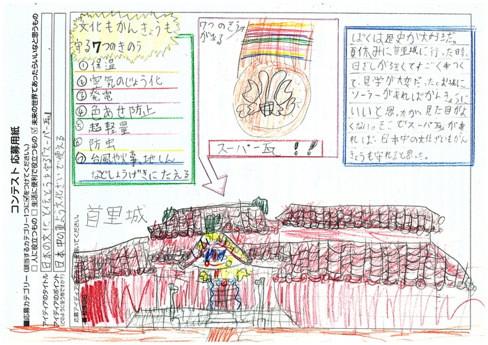 作品名 日本の文化と伝とうを守る「スーパー瓦」