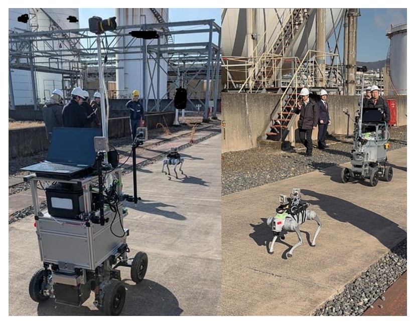 図2. 三菱ケミカル岡山事業所におけるロボットを用いた検証
