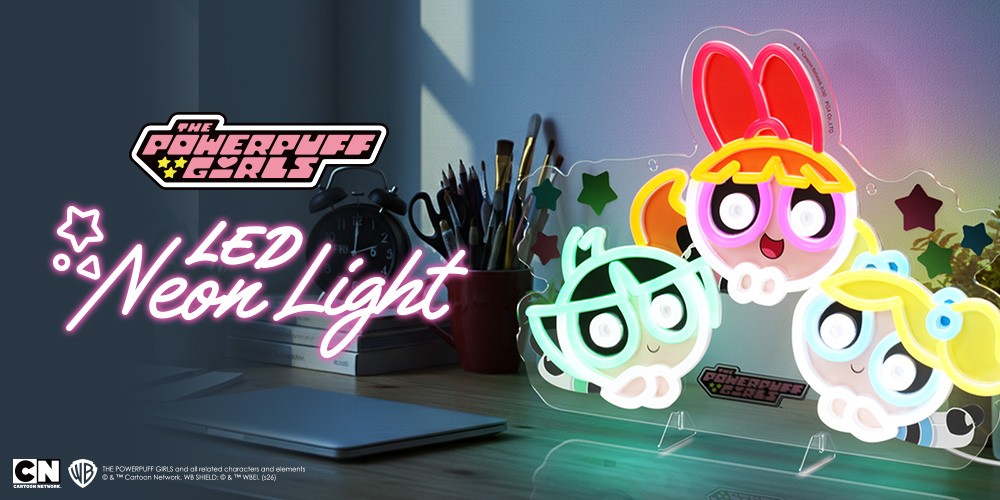 「パワーパフ ガールズ」の世界観を自宅に。LEDネオンライトが株式会社PGAから新発売!10段階調光&2WAY仕様で日常を特別を