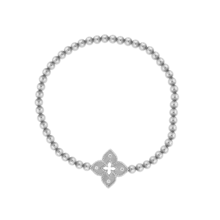 〈ヴェネチアン プリンセス〉K18WG・ダイヤモンド ストレッチバングル 税込418,000円 