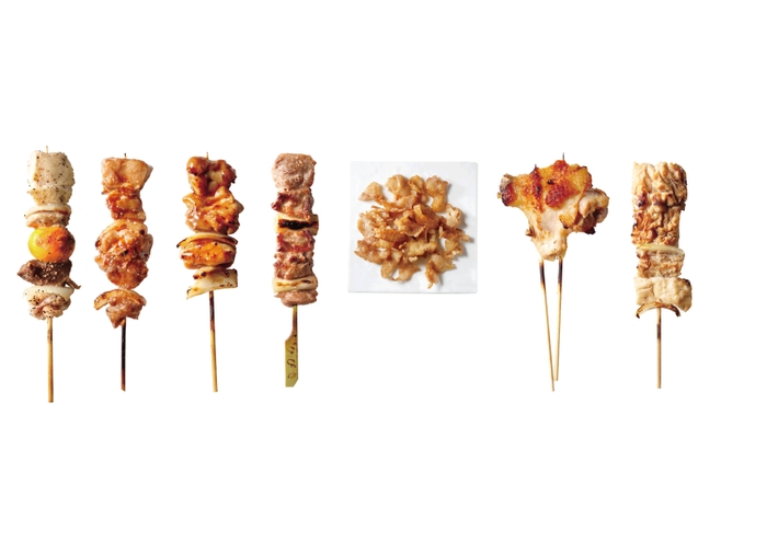 (左から)北海道・美唄やきとり/北海道・室蘭やきとり/福島・福島やきとり/埼玉・東松山やきとり/愛知・今治やきとり/山口・長門やきとり/福岡・久留米やきとり