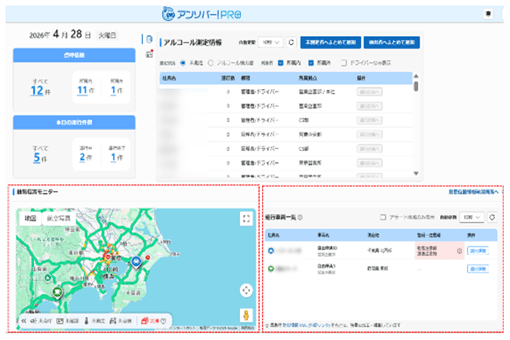 ＜ダッシュボード・気象・交通情報＞