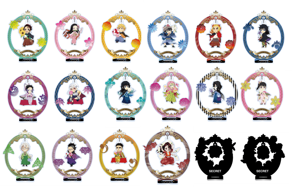 ニジゲンノモリ×アニメ『鬼滅の刃』 ゆらゆらアクリルスタンド(A/B)【2023】/各825円(税込)