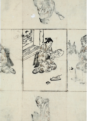 Photo.02 折り変わり絵 18世紀前半 たばこと塩の博物館蔵