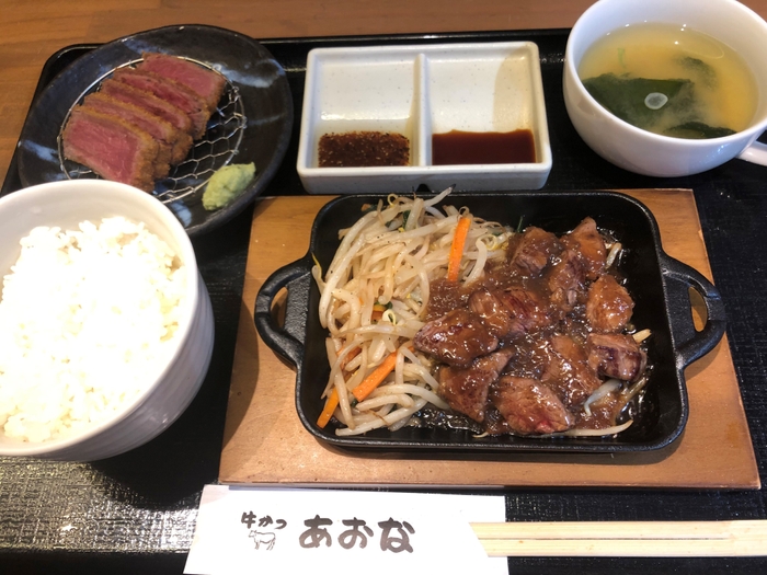 牛かつ&サイコロ