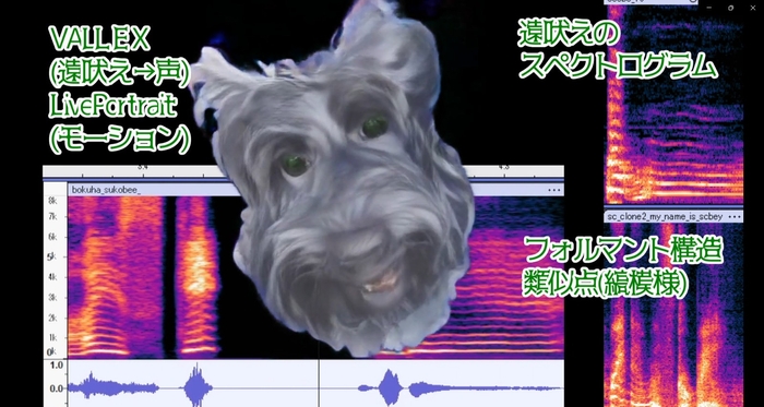 愛犬スコベエの「肉声」による歌唱