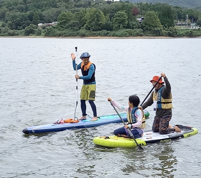 千丈寺湖でSUP体験