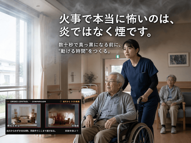 “逃げ道がある”だけでは守れない 介護施設のための煙対策認定サービス開始 11