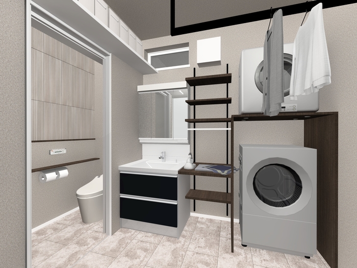 1階洗面所 イメージパース